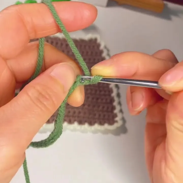 Turn your work to begin Row 2. Turn your work to begin Row 2.