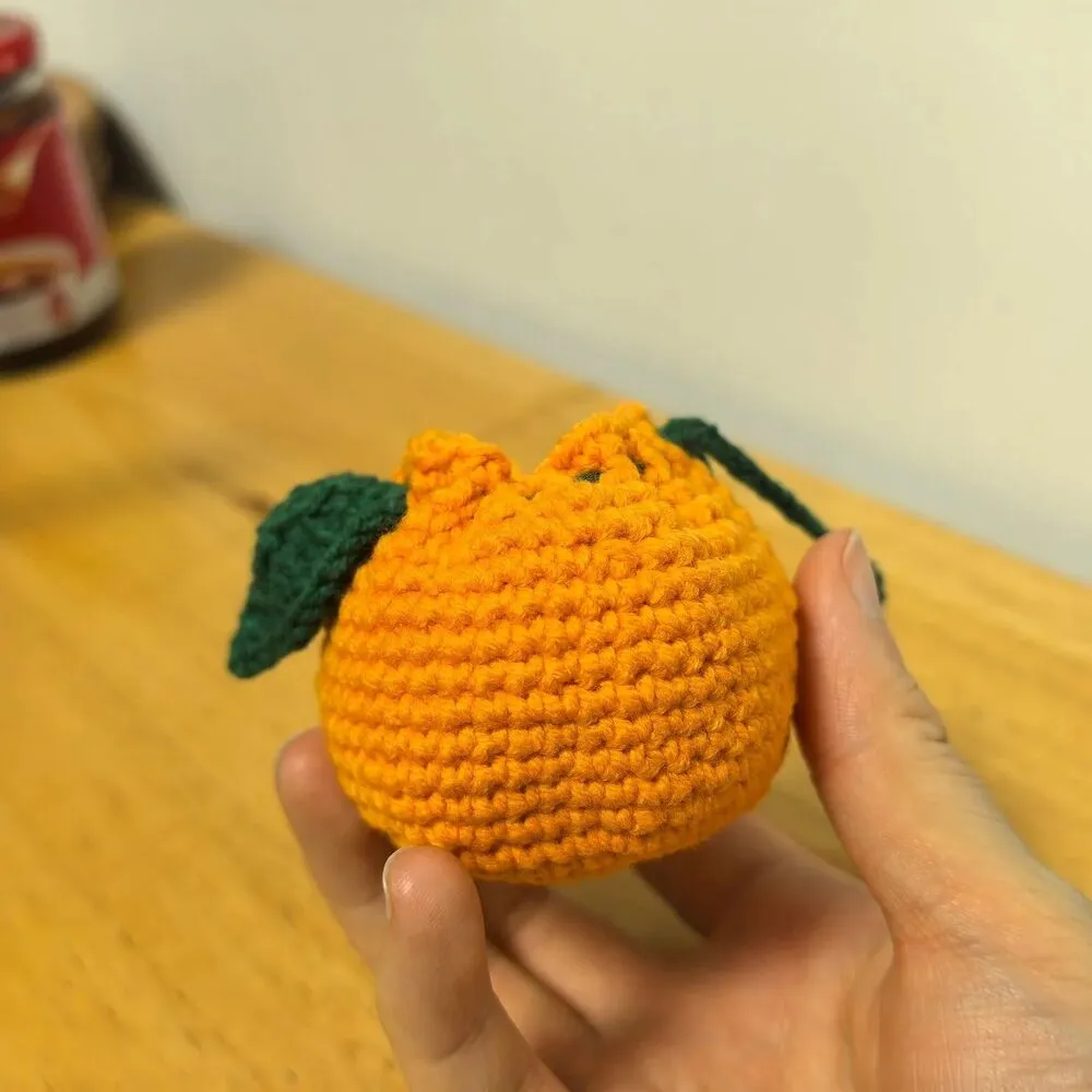 Crochet Orange Drawstring Pouch (Cute Earbud Case Pattern) 7 My leaf keeps coming loose after pulling the drawstring
