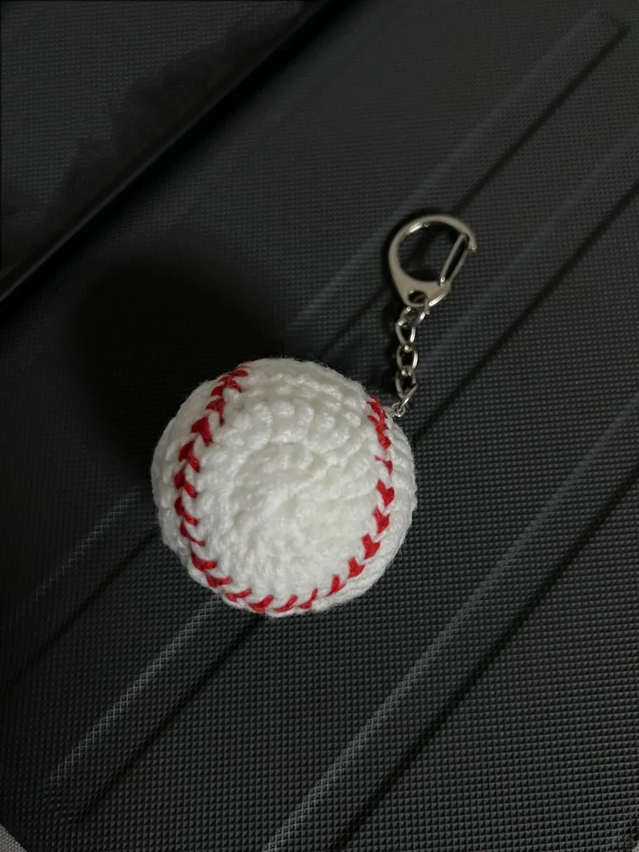 Mini Crochet Baseball Pattern The Red Seam Makes the Shape Mini Crochet Baseball Pattern: The Red Seam Makes the Shape