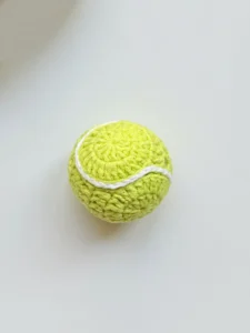Home 10 Mini Crochet Tennis Ball Pattern: Two Panels Make the Shape